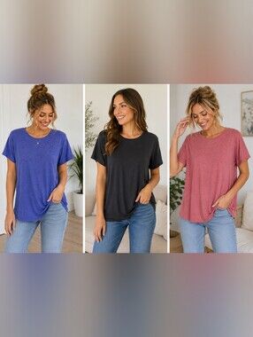 Athletic Works Women’s Activewear Shirt Bundle – 3 Tops – Size XL